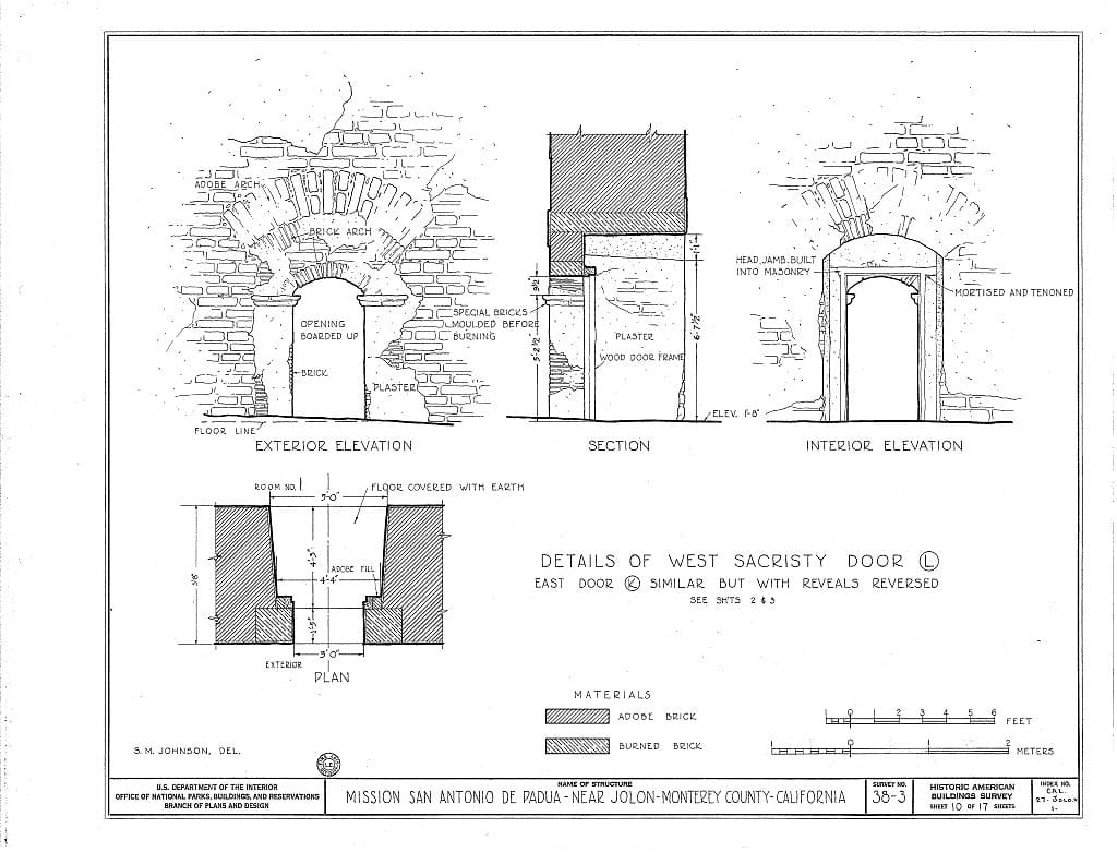 Details of the west sacristy door