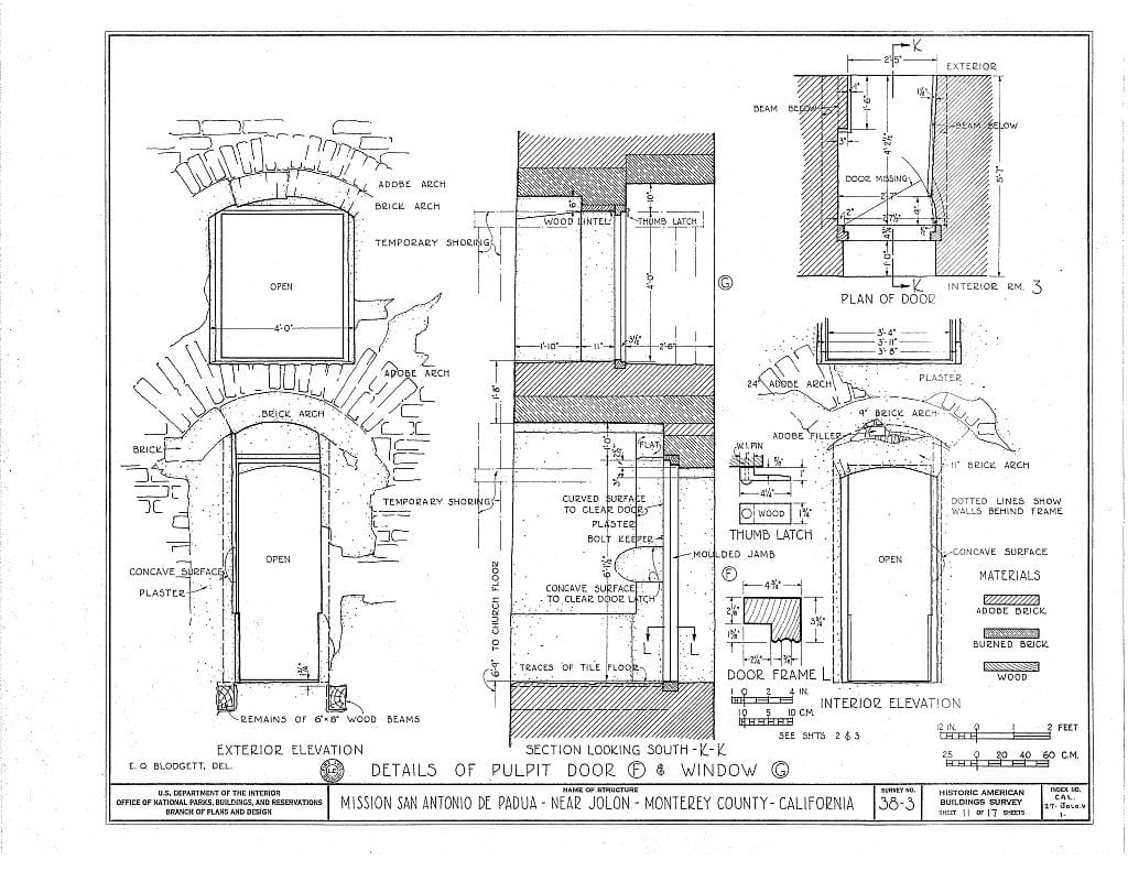Details of pulpit door and window