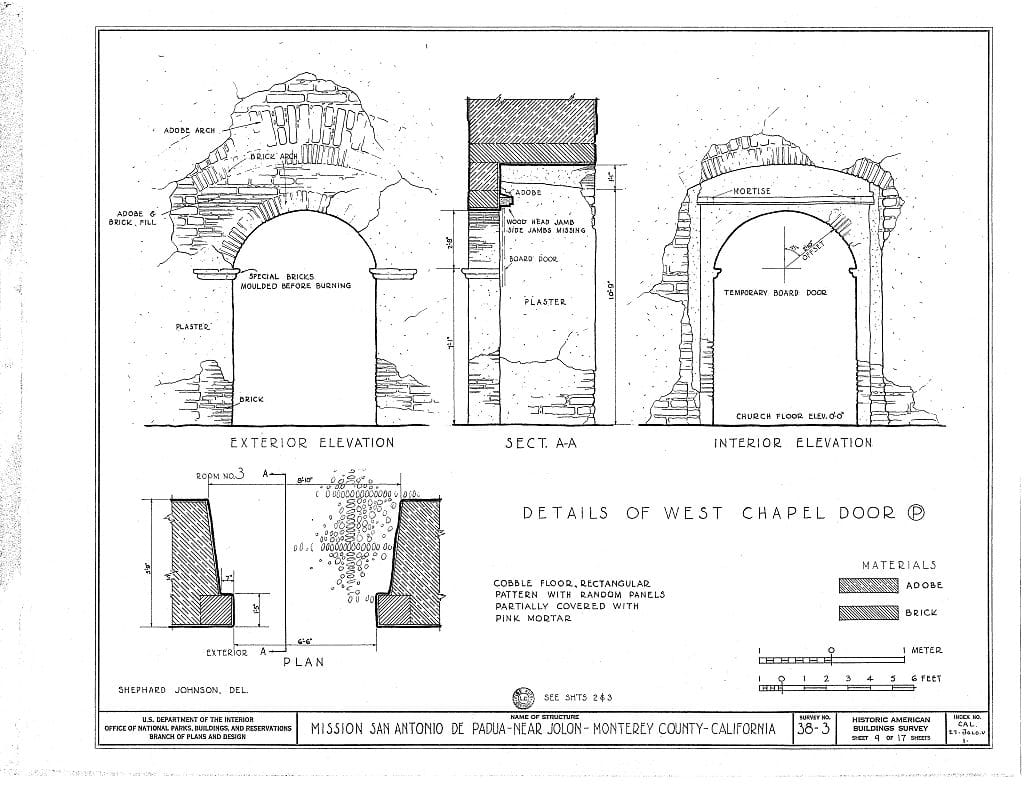 Details of the west chapel door