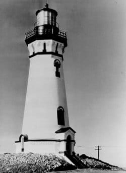 Pre-1949 photo of the Piedras Blancas Lighthouse