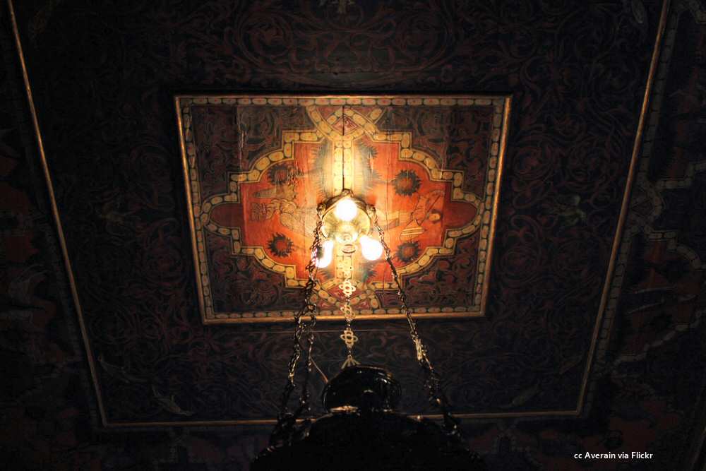 Painted and carved ceiling Painted and carved ceiling