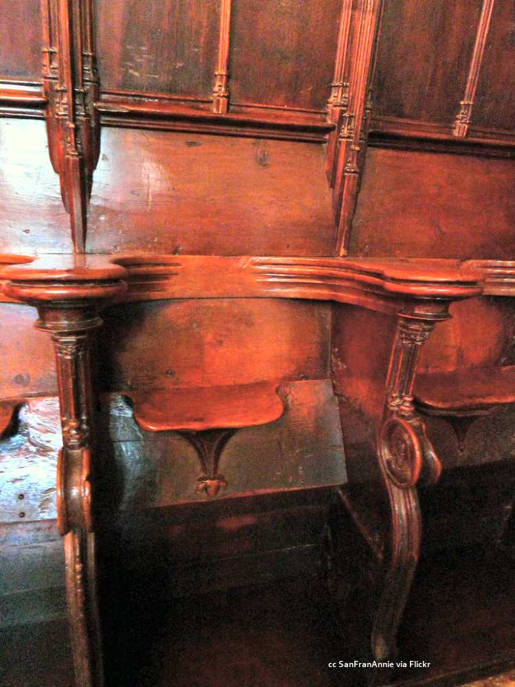 A choir stall A choir stall