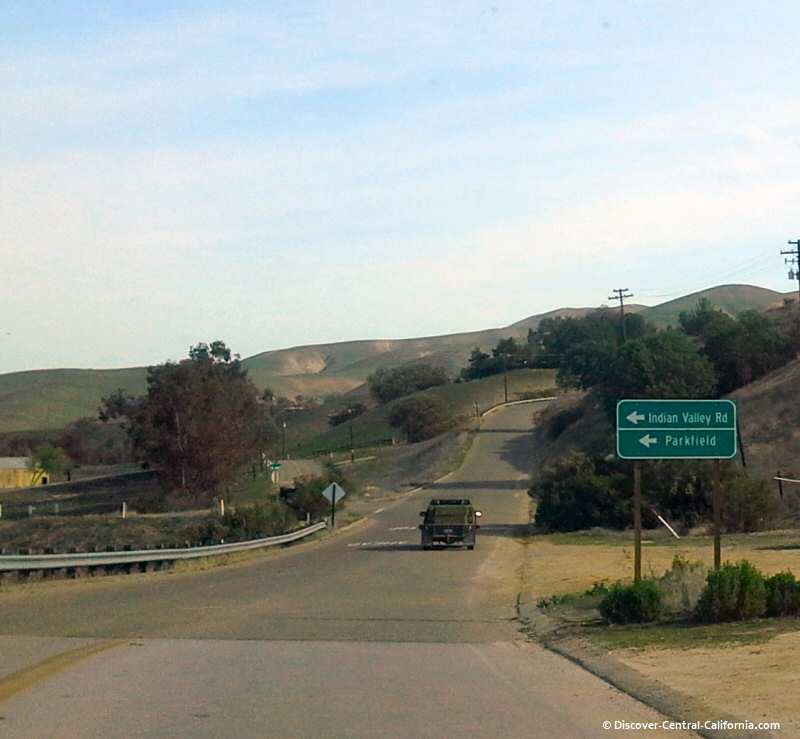 Southern end of Indian Valley Road