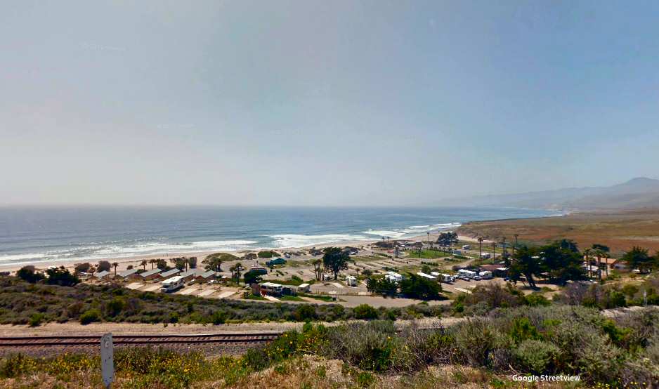 View of the beach and campground from Jalama Road