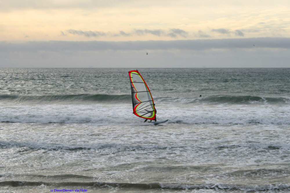 Windsurfing at Jalama Beach