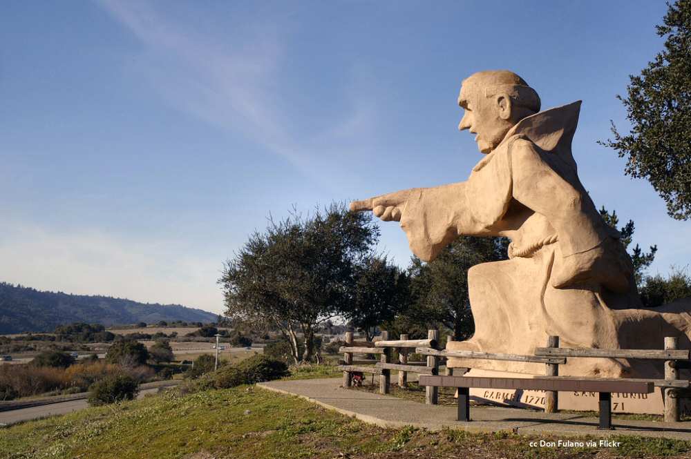 Statue of Junipero Serra at the I-280 rest area Statue of Junipero Serra at the I-280 rest area