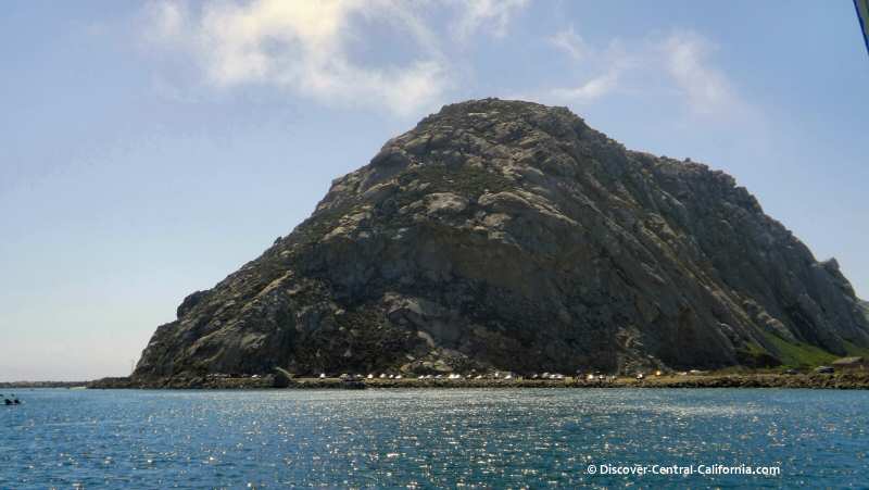 Morro Rock viewed from the harbor of Morro Bay