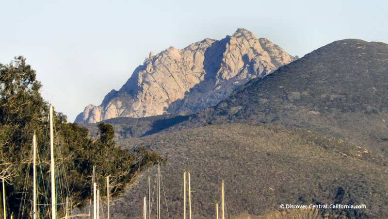 Hollister Peak showing the same geological structure as Morro Rock