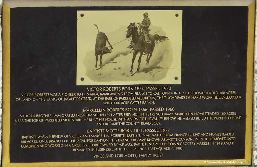 Closeup of historical plaque