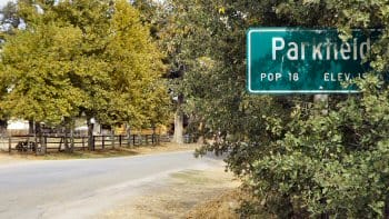 The sign outside of Parkfield, California The sign outside of Parkfield, California