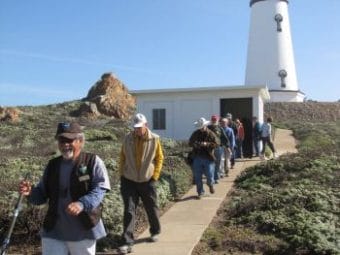A tour showing the new paintjob on the lighthouse at Piedras Blancas
