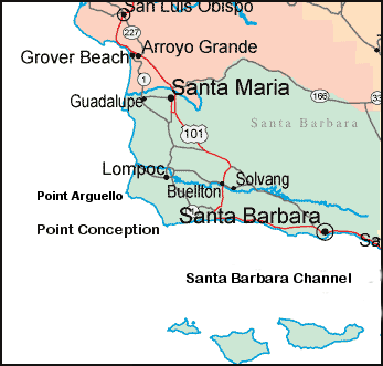 Point Arguello map Point Arguello map