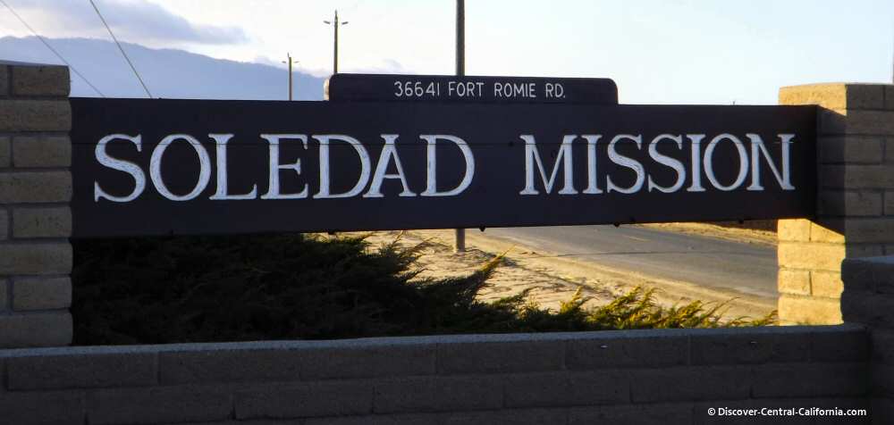 Entrance sign for the Soledad Mission