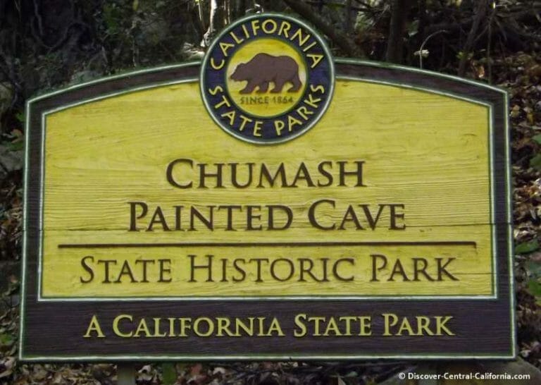 Chumash Painted Cave State Park sign
