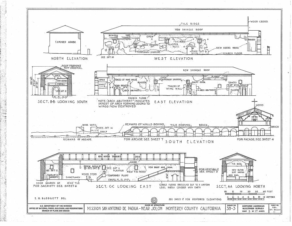 Mission San Antonio Architectural Drawings