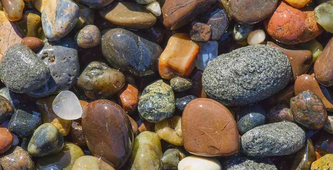 Beautiful rocks on Moonstone Beach in Cambria, CA