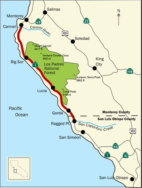 Big Sur map