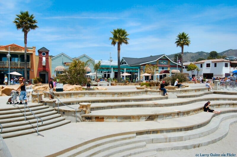 The main plaza at Avila Beach