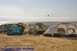 Beach camping at Oceano Dunes SVRA