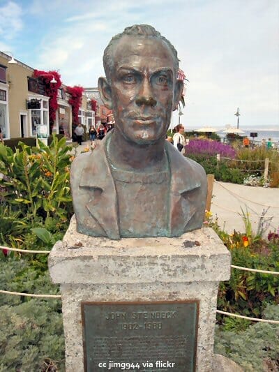 Bust of John Steinbeck in Cannery Row Plaza