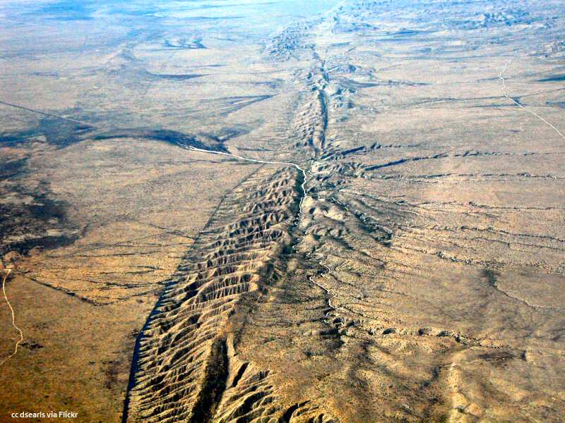 Aerial View of the San Andreas Fault on the Carrizo Plains Aerial View of the San Andreas Fault on the Carrizo Plains