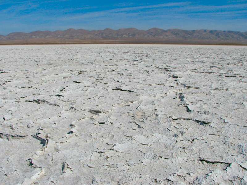Summertime at Soda Lake - a view of the dried salts Summertime at Soda Lake - a view of the dried salts