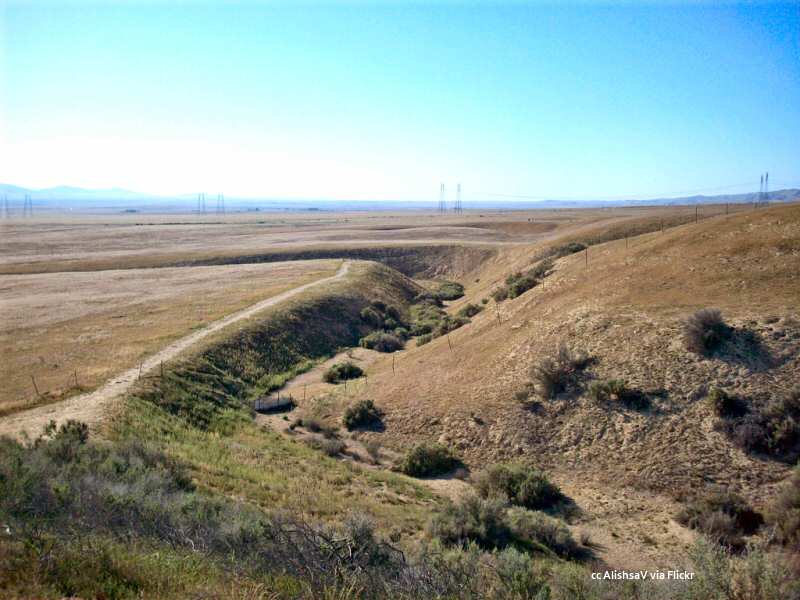 The offset of Wallace Creek caused by the San Andreas Fault The offset of Wallace Creek caused by the San Andreas Fault