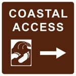 California coastal access sign
