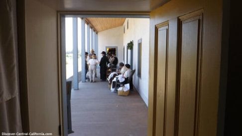 View from the interior to the veranda overlooking the Nipomo Valley to the east