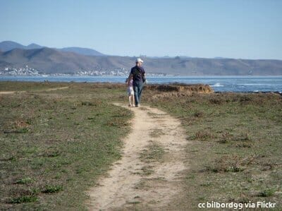 Walking the trail at Estero Bluffs State Park Walking the trail at Estero Bluffs State Park