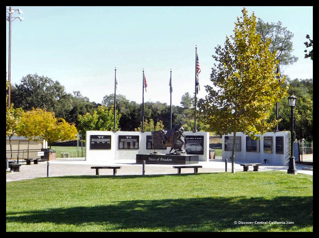 A wide view of the Veterans Memorial in Atascadero