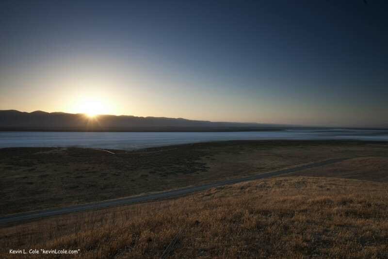 The sunrise over Soda Lake on the Carrizo Plains in Central California The sunrise over Soda Lake on the Carrizo Plains in Central California