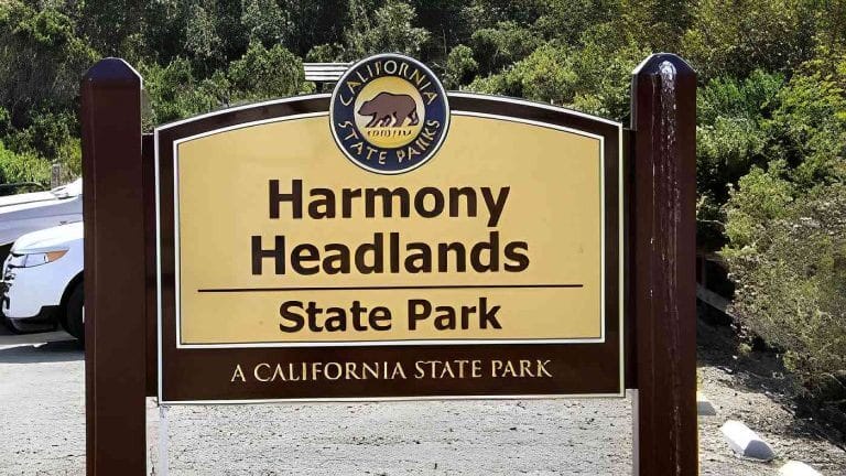 sign for the Harmony Headlands State Park